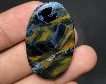 Natural Pietersite Cabochon: Oval Loose Gemstone (38x23x4mm, 30.50cts) P-006