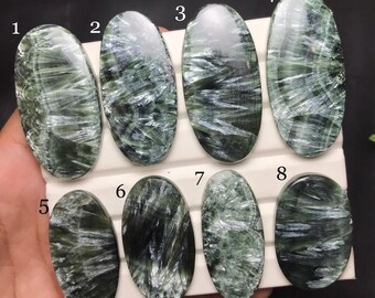 Natural Seraphinite Cabochon, Gemstone For Jewelry Making