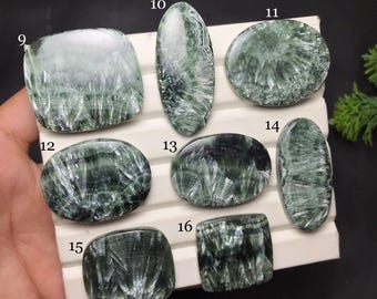 Natural Seraphinite Cabochon, Gemstone For Jewelry Making