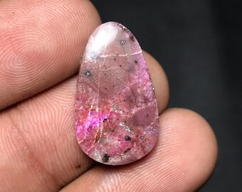 Natural Cobalto Calcite Cabochon : Fancy Loose Gemstone (22x13x4mm, 11.10cts) C-007