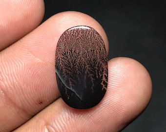 Natural Scenic Agate Cabochon For Loose Gemstone, 18x12x2mm, 4.40cts, Oval Gemstone, S-014