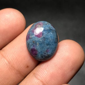 Natuurlijke robijnkyaniet voor losse edelsteen, 18 x 14 x 5 mm, 12,50 kt, ovale edelsteen, RK-032