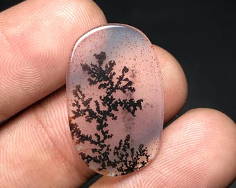 Natural Scenic Agate Cabochon For Loose Gemstone, 25x16x2mm, 7.90cts, Oval Gemstone, S-006