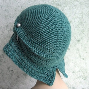 Womens Crochet Hat Pattern 1920s Style Hat With Large Brim