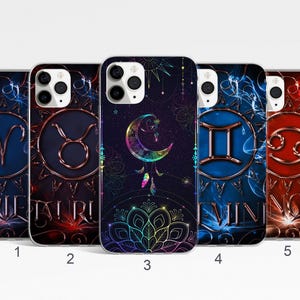 Zodiac Phone Case Astrology Cover, iPhone  17, 16e, 15, 14 Pro Max, Horoscope Samsung Galaxy S25 Ultra, S24 Plus, S23 FE, Google Pixel Case