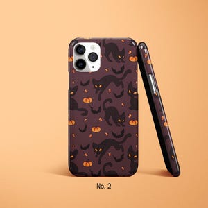 Halloween Phone Case, Jack o Lantern Phone Cover, Spooky Samsung S25 Case, Cat iPhone 17 Pro Case, Kawaii Case, Anime Google Pixel 10 Case image 3