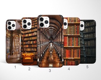 Library Phone Case, Book Worm iPhone 17, 16 Pro Case, Book Lover Samsung Galaxy S25 Ultra, S25 FE, S24 Cover, Book Themed Google Pixel Case
