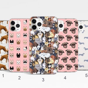 Dog Phone Case, Puppy Phone Case for iPhone 16, 15, 14 Pro Max, Doggy Phone Cover for Samsung Galaxy S25, S24, S23, Pet Google Pixel 9 Case