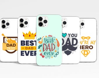 Custodia per telefono Super Dad, la migliore custodia per telefono per papà per iPhone 17, 16, 15 Pro, Samsung Galaxy S25, S24, S23 FE, Google Pixel 10, regalo per la festa del papà