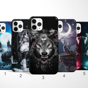 Capa para celular com estampa de lobo, capa para iPhone com estampa de animal para iPhone 17 Air, 16e, 15, 14 Pro Max, Samsung Galaxy S25 Ultra, S24 Plus, S23, capa para Google Pixel.