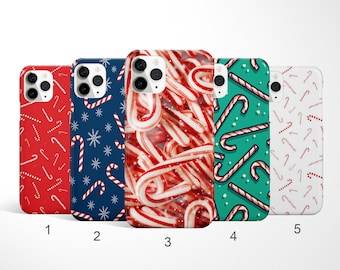 Candy Cane Phone Case, Christmas Phone Cover for iPhone 17 Pro Max, Samsung Galaxy S25Ultra Case, Xmas Google Pixel Case, Festive Phone Case