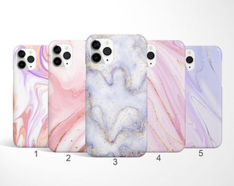 Marble Phone Case, Pastel Phone Cover, iPhone 17, 16, 15, 14 Pro Max, Samsung Galaxy S25, S24 Case, Lilac Google Pixel Case, Cute Phone Case