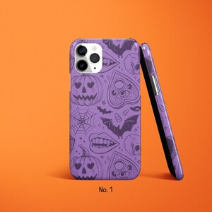 Halloween Phone Case, Jack o Lantern Phone Cover, Spooky Samsung S25 Case, Cat iPhone 17 Pro Case, Kawaii Case, Anime Google Pixel 10 Case image 2