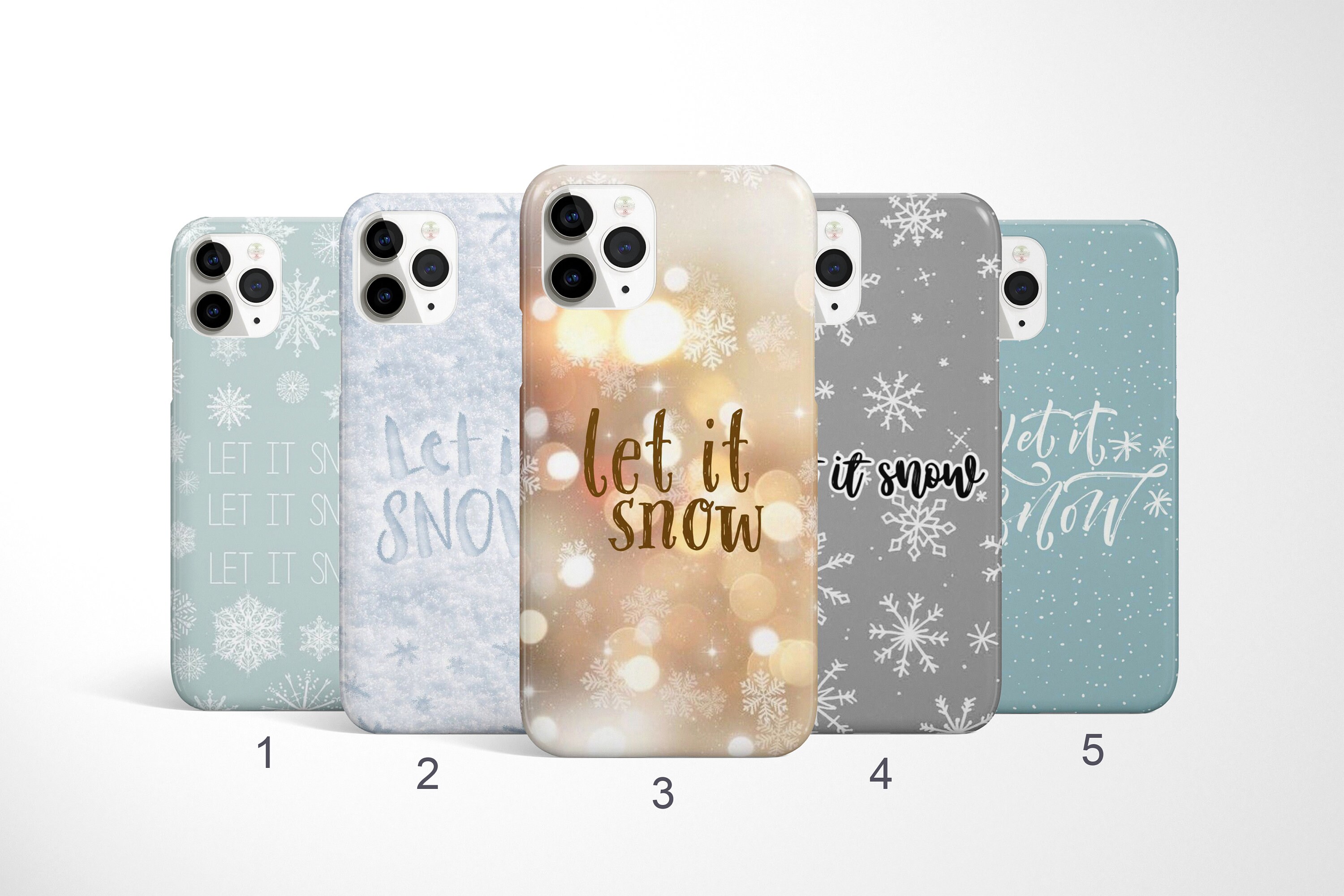 Snow Phone Case, Winter Phone Cover for iPhone 15, 14 Pro Max, 13
