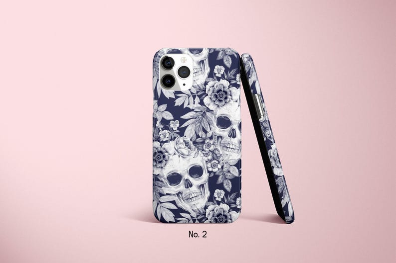 Skull Phone Case, Aesthetic iPhone 17, 16, 15, 14 Pro Case, Skeleton Samsung Galaxy S25, S24, S23 Fe Case, Gothic, Scary Google Pixel Cover image 3