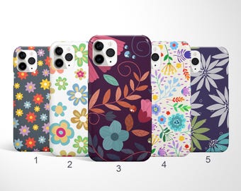 Retro Bloom Phone Case, Flowers Phone Cover for iPhone 17, 16, 15, 14 Pro, Samsung Galaxy S25Ultra, S24, S23FE, S22 Case, Google Pixel Case