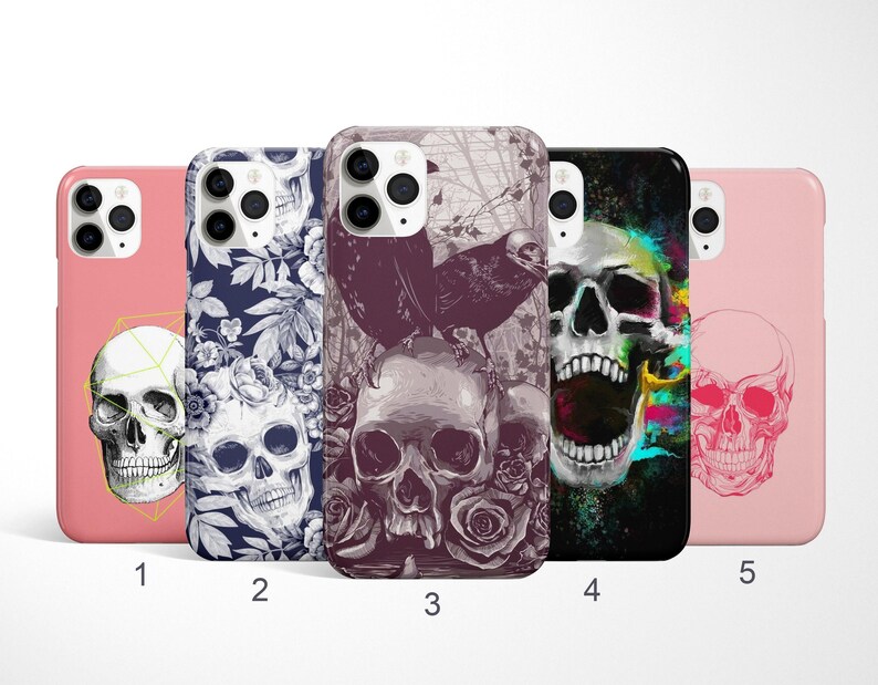 Skull Phone Case, Aesthetic iPhone 17, 16, 15, 14 Pro Case, Skeleton Samsung Galaxy S25, S24, S23 Fe Case, Gothic, Scary Google Pixel Cover image 1