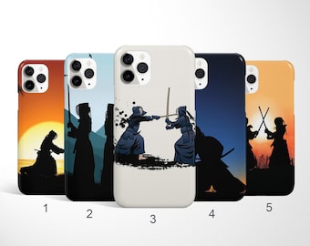 Cover per telefono giapponese Samurai, cover per iPhone 17, 16, 15, 14 Pro Max, cover per amanti delle arti marziali, cover per Samsung S25 Plus, S24, S23, cover per Google Pixel