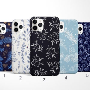 Floral Phone Case, Winter Phone Cover for iPhone 16, 15, 14Pro Max, Samsung Galaxy S25, Note 20, Nature Google Pixel Case, Flower Phone Case