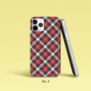 Geruit telefoonhoesje, telefoonhoesje tartan stof, iPhone 17, 16, 15, 14 Pro Max, trendy Google Pixel-hoesje, Samsung Galaxy S25 Ultra, S24, S23-hoesje afbeelding 5