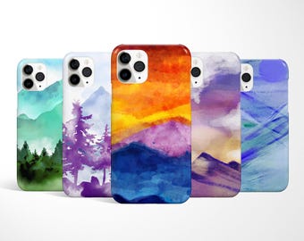 Funda de acuarela para iPhone 17, 16, 15, 14 Pro Max, Samsung Galaxy S25 Ultra, S24, S23, funda Nature para Google Pixel 9