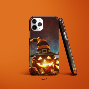 ハロウィンスマホケース、ジャック・オー・ランタン柄iPhone 17/16 Pro Maxケース、パンプキン柄Samsung S25ケース、スプーキー柄Galaxy S24 Ultraカバー、Google Pixelケース 画像 2