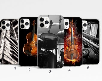 Music Phone Case, Piano iPhone Cover Instrument Phone Case, Violin Samsung S24 Case, Galaxy S23 Plus, Drum iPhone 15 Pro, Google Pixel Cover