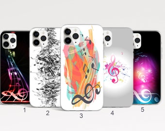 Music Notes Phone Case Musician Phone Cover Musical Case For iPhone 16, 15, 14, 13 Pro, Samsung Galaxy S24, S23, S21 Case, Google Pixel Case