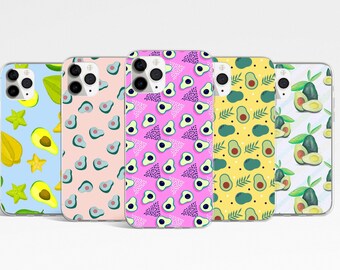 Custodia per telefono avocado, custodia per telefono frutta per iPhone 17, 16 Pro, custodia per telefono tropicale per Samsung Galaxy S25, S24, custodia estiva per Google Pixel 10