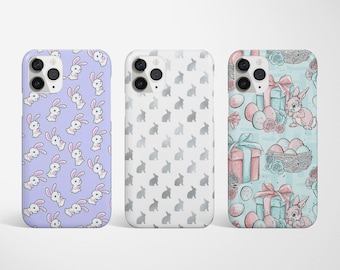 Funda de conejito para iPhone 17, 16, 15 Pro Max, Samsung Galaxy S25 Ultra, S24 Plus, S23 FE, funda de Pascua para Google Pixel