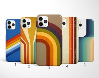 Retro Stripes Phone Case Aesthetic Vintage Cover, iPhone 17, 16, 15, 14 Pro Max, Samsung S25 Ultra, S24 Plus,  S23FE, S22, Google Pixel Case
