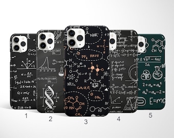 Chemistry Phone Case, Formulas Phone Case For iPhone 16, 15, 14 Pro Max, Samsung Galaxy S25, S24, S23 Fe, Note 20 Case, Google Pixel 9 Case