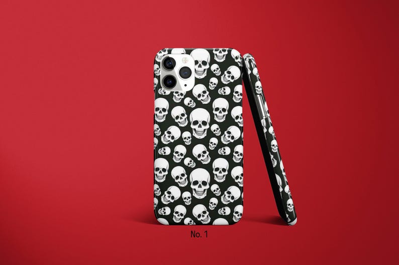 Skull Phone Case, Halloween iPhone 17, 16, 15 Pro Max Case, Skeleton Samsung S25 Case, Spooky Galaxy S24 Cover, Scary Google Pixel 10 Case image 2