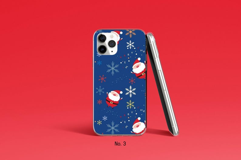 Santa Phone Case, Christmas Phone Cover for iPhone 17, 16 Pro Max, Samsung Galaxy S25 Ultra, S24, Xmas Google Pixel Case, Festive Phone Case image 4