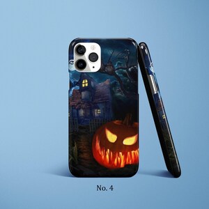 Halloween Phone Case, Jack o Lantern Phone Cover, Pumpkin Samsung S25 Case, Spooky iPhone 17, 16 Case, Haunted House Case, Google Pixel Case image 5