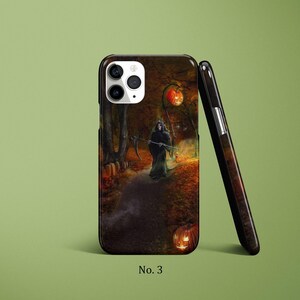 Halloween Phone Case, Jack o Lantern Phone Cover, Pumpkin Samsung S25 Case, Spooky iPhone 17, 16 Case, Haunted House Case, Google Pixel Case image 4