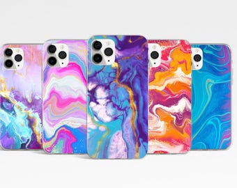 Custodia per telefono in marmo, cover alla moda per iPhone 17, 16 Pro Max, custodia elegante per Samsung Galaxy S25, custodia colorata per Google Pixel 10