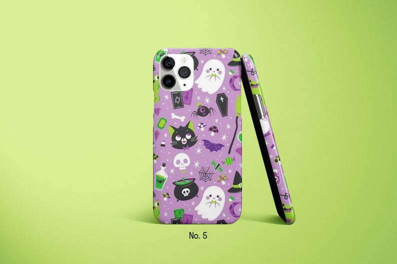 Halloween Phone Case, Jack o Lantern Phone Cover, Spooky Samsung S25 Case, Cat iPhone 17 Pro Case, Kawaii Case, Anime Google Pixel 10 Case image 6