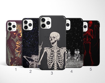 Skull Phone Case, Halloween iPhone 17, 16, 15 Pro Max Case, Skeleton Samsung S23 Case, Spooky Galaxy S25, S24 Cover, Scary Google Pixel Case