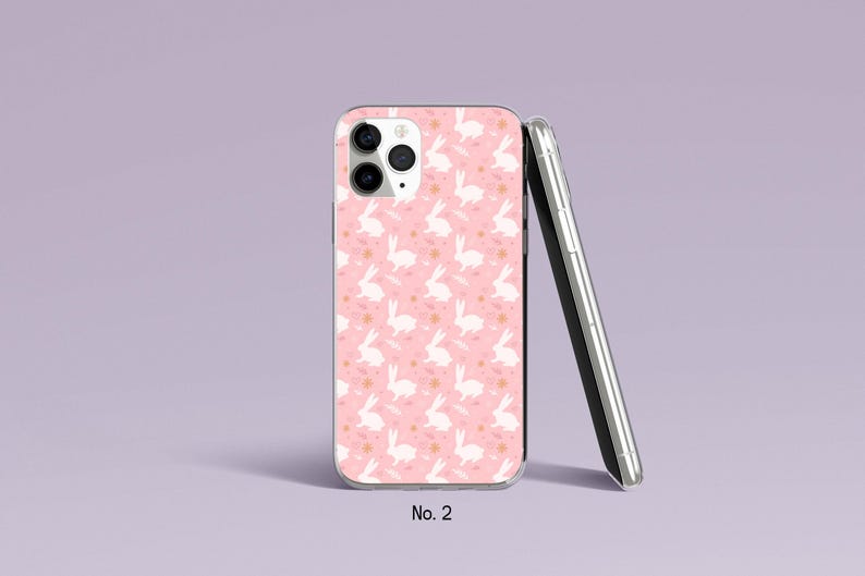 Bunny Phone Case Rabbit Phone Case, iPhone 17, 16, 15, 14 Pro, Easter Samsung Galaxy S25 Ultra, S24 Plus, S23 Case, Spring Google Pixel Case image 3