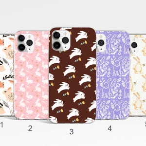 Bunny Phone Case Rabbit Phone Case, iPhone 17, 16, 15, 14 Pro, Easter Samsung Galaxy S25 Ultra, S24 Plus, S23 Case, Spring Google Pixel Case image 1