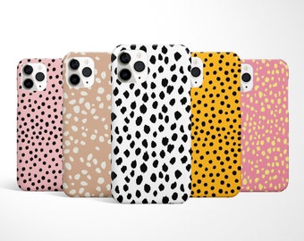 Polka Dot Phone Case, Aesthetic Phone Cover for iPhone 16, 15, 14 Pro, Samsung Galaxy S25, S24, Spotted Google Pixel Case, Modern Phone Case