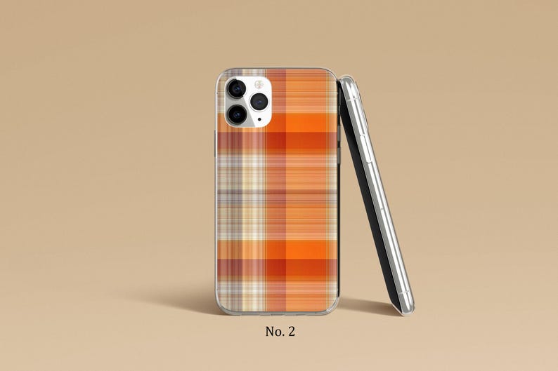 Geruit telefoonhoesje, telefoonhoesje tartan stof, iPhone 17, 16, 15, 14 Pro Max, trendy Google Pixel-hoesje, Samsung Galaxy S25 Ultra, S24, S23-hoesje afbeelding 3