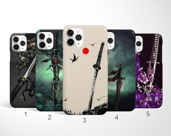 Katana-telefoonhoesje, Japanse cultuur iPhone-hoesje, iPhone 17, 16, 15, 14 Pro Max, Samsung S25 Plus, S24, S23 Ultra, S21 FE, Google Pixel-hoesje