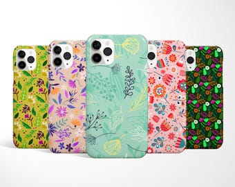 Custodia per telefono floreale, custodia per telefono con fiori per iPhone 17, 16, 15, 14, 13 Pro Max, Samsung Galaxy S25, S24, S23 FE, custodia primaverile per Google Pixel 10