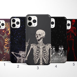 Skull Phone Case, Halloween iPhone 15, 14, 13 Pro Max Case, Skeleton Samsung S23 Case, Spooky Galaxy S22, S21 Cover, Scary Google Pixel Case