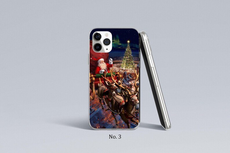 Santa Phone Case Xmas Phone Cover, iPhone 17, 16, 15, 14 Pro Max, Samsung Galaxy S25, S24 Case, Xmas Google Pixel Case, Festive Phone Case image 4