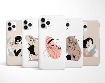 Cover per telefono con design a linee, cover estetica, cover astratta per iPhone 17, 16e, 15 Pro Max, Samsung Galaxy S25, S24, S23, Google Pixel