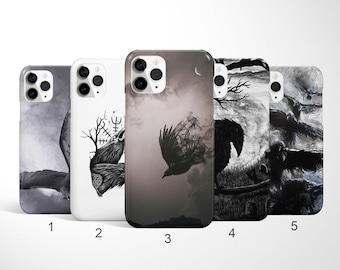 Krähe Handyhülle, Raven Handyhülle für iPhone 17, 16, 15, 14 Pro Max, Samsung Galaxy S25 Plus, S24 Fe, S23, S22 Case, Google Pixel Phone Case