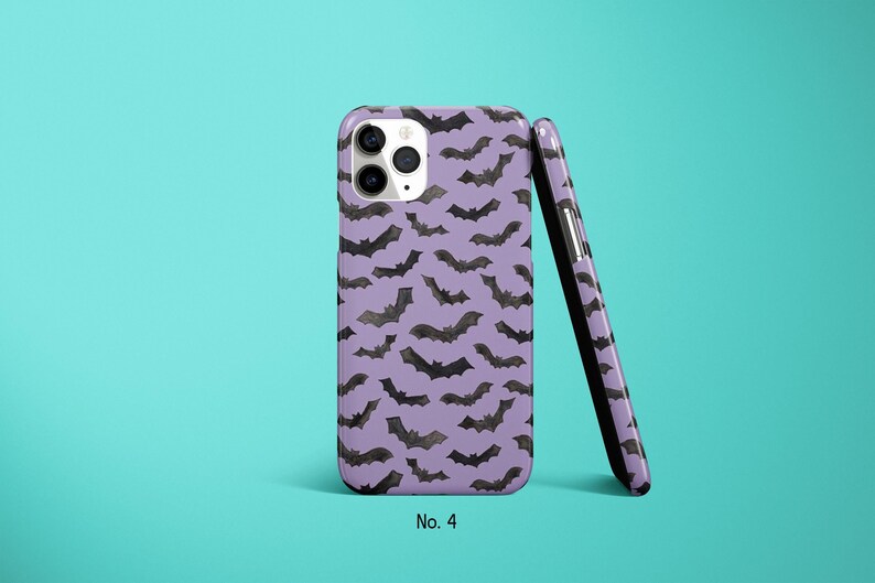 Custodia per telefono a forma di pipistrello, custodia per telefono a tema Halloween, custodia per iPhone 17, 16, 15, 14 Pro con tema natura selvaggia, custodia spettrale per Samsung Galaxy S25 Ultra, custodia per Google Pixel 9 immagine 5